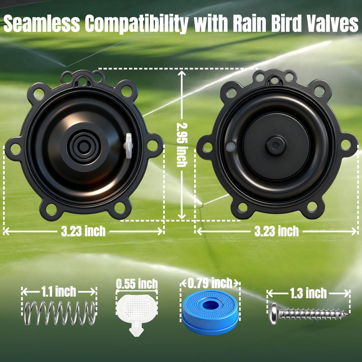 Diaphragm Replacement Kit for RainBird CP, CPF, DV, DVF, DAS, ASVF Valves