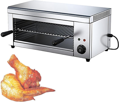 Salamander Broiler for Home Use, 2000W 220V Commercial Raclette Cheese Melter, Countertop BBQ Grill 50-300℃, Electric