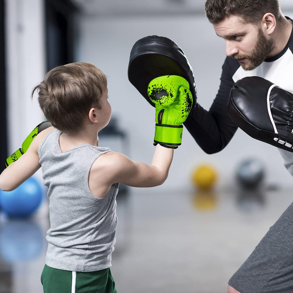 Kids Boxing Glove 6oz 8oz, Youth, Boys and Girls Training Sparring Gloves for Punching Bag, Kickboxing, Muay Thai