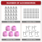 SILATU 50Pcs AG60P Plasma Cutter Consumables, .040" SG-55 AG-60 WSD-60