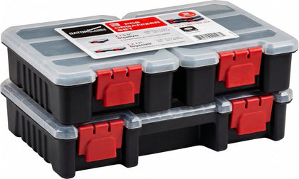 3-Pack Organizer Set – Small Parts Storage Boxes with Removable Dividers – 1 Medium & 2 Mini Hardware Cases for