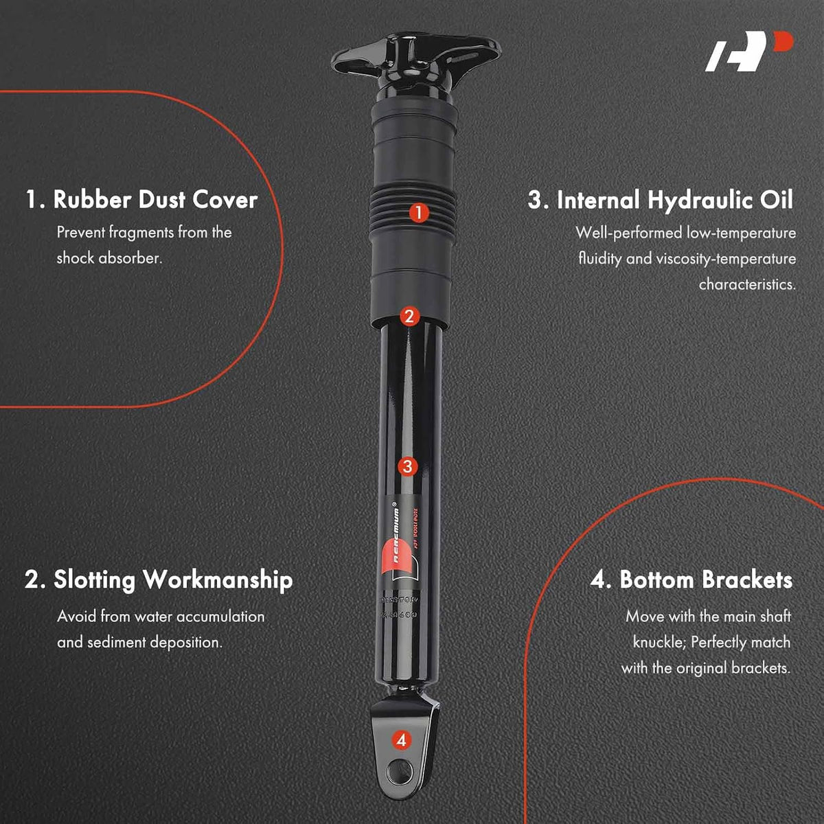 A-Premium Rear Shocks Compatible with Jeep & Dodge