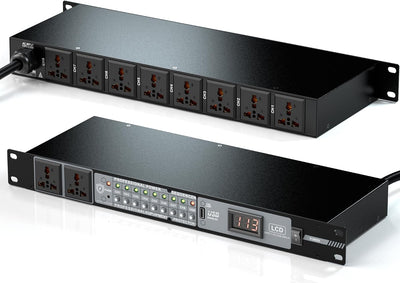 10 Outlet Power Conditioner 3000W 30A Power Sequencer for Audio Equipment