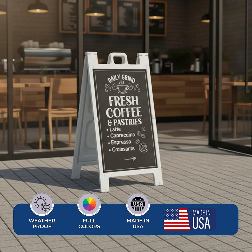 Custom A-Frame Sign Board Insert Coroplast Panels by DC 24x36 | Made in USA