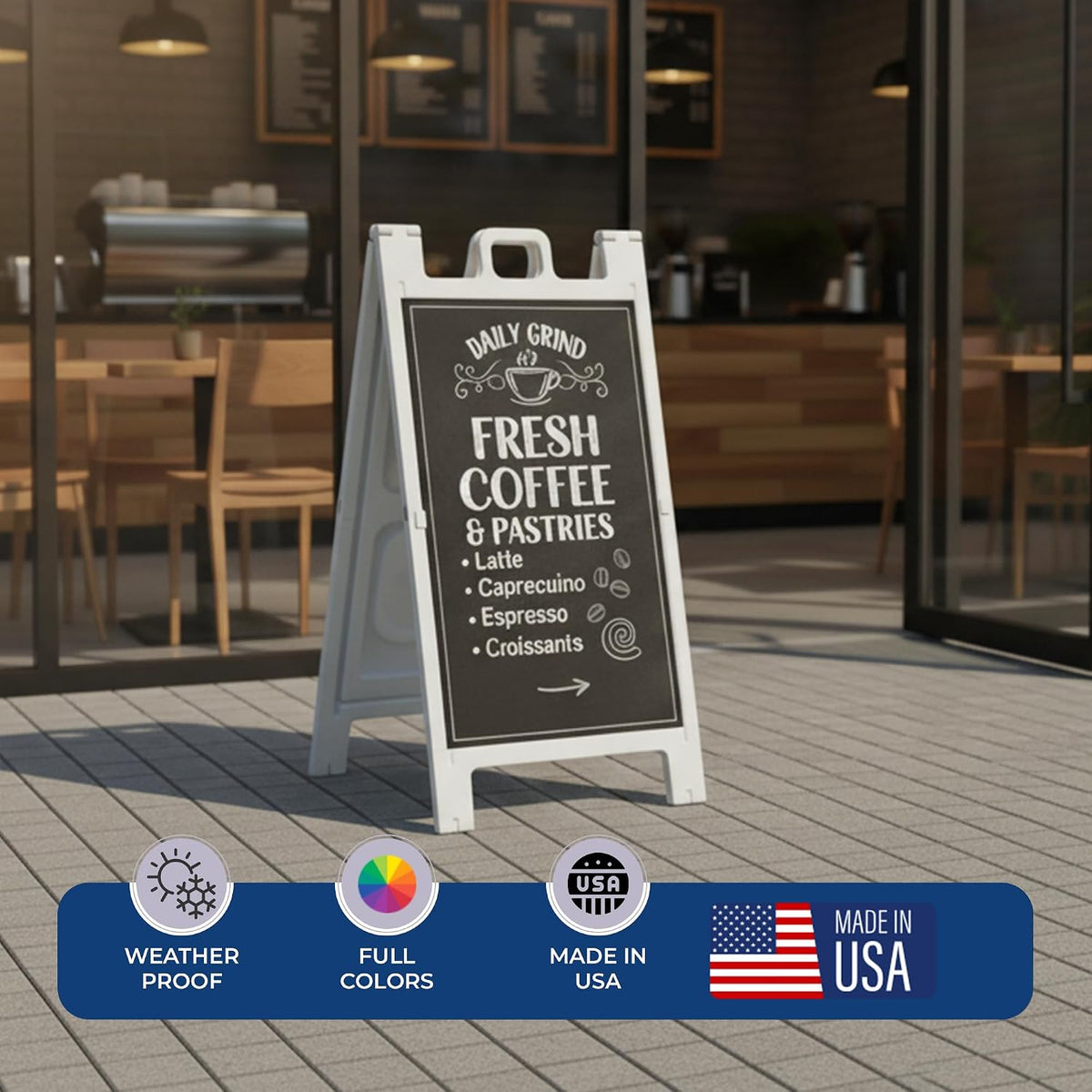 Custom A-Frame Sign Board Insert Coroplast Panels by DC 24x36 | Made in USA