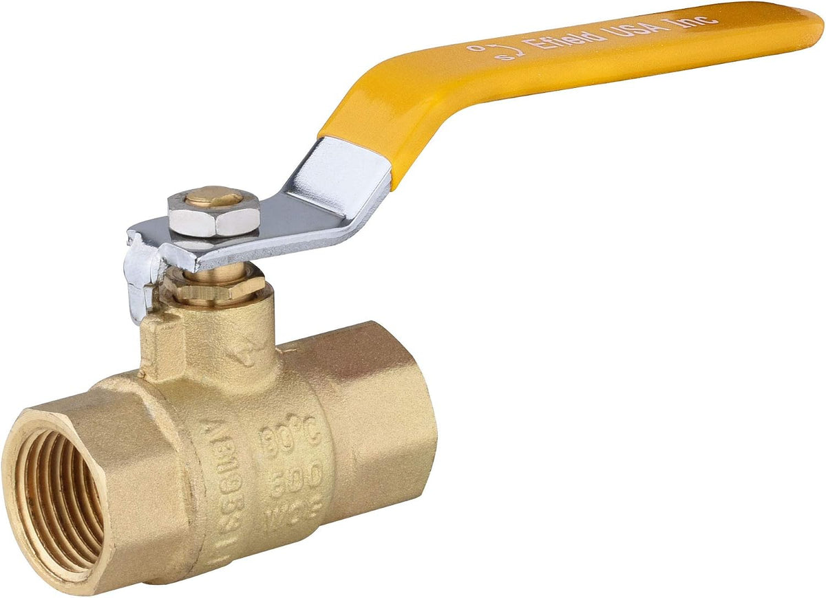 10Pcs EFIELD 3/4-Inch 600 WOG FNPT Full Port Brass Ball Valve(VALVE043-10)