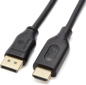 DisplayPort to HDMI Cable, Uni-Directional, Gold-Plated, Video and Audio, 3 Foot, Black