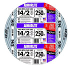 Southwire 14/2 Armorlite Type Mc Aluminum Armored Cable, 250 Ft. Coil