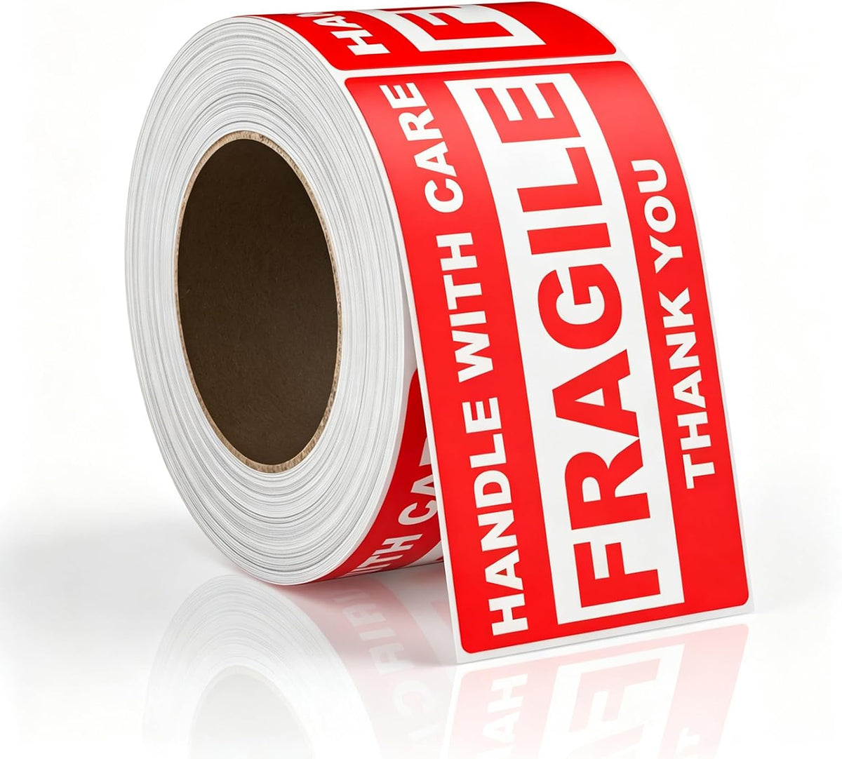 Fragile Stickers 3" x 5", Handle with Care Labels, Permanent Adhesive Small Shipping Stickers for Mailing, Packing