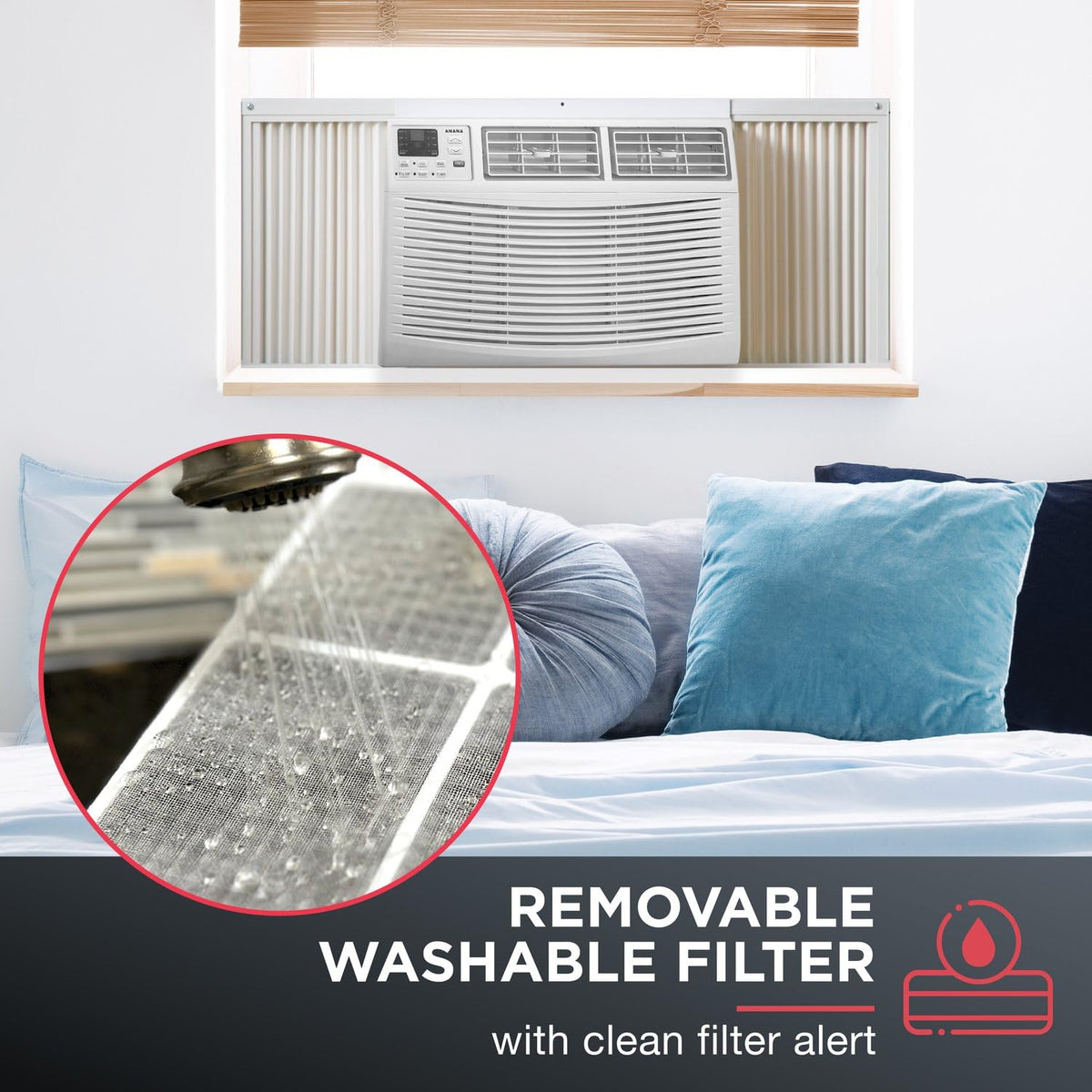 12,000 BTU Window Air Conditioner with 3 Speed and Timer, White