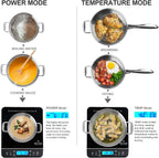 Portable Induction Cooktop, Countertop Burner 1800W Silver 9600LS