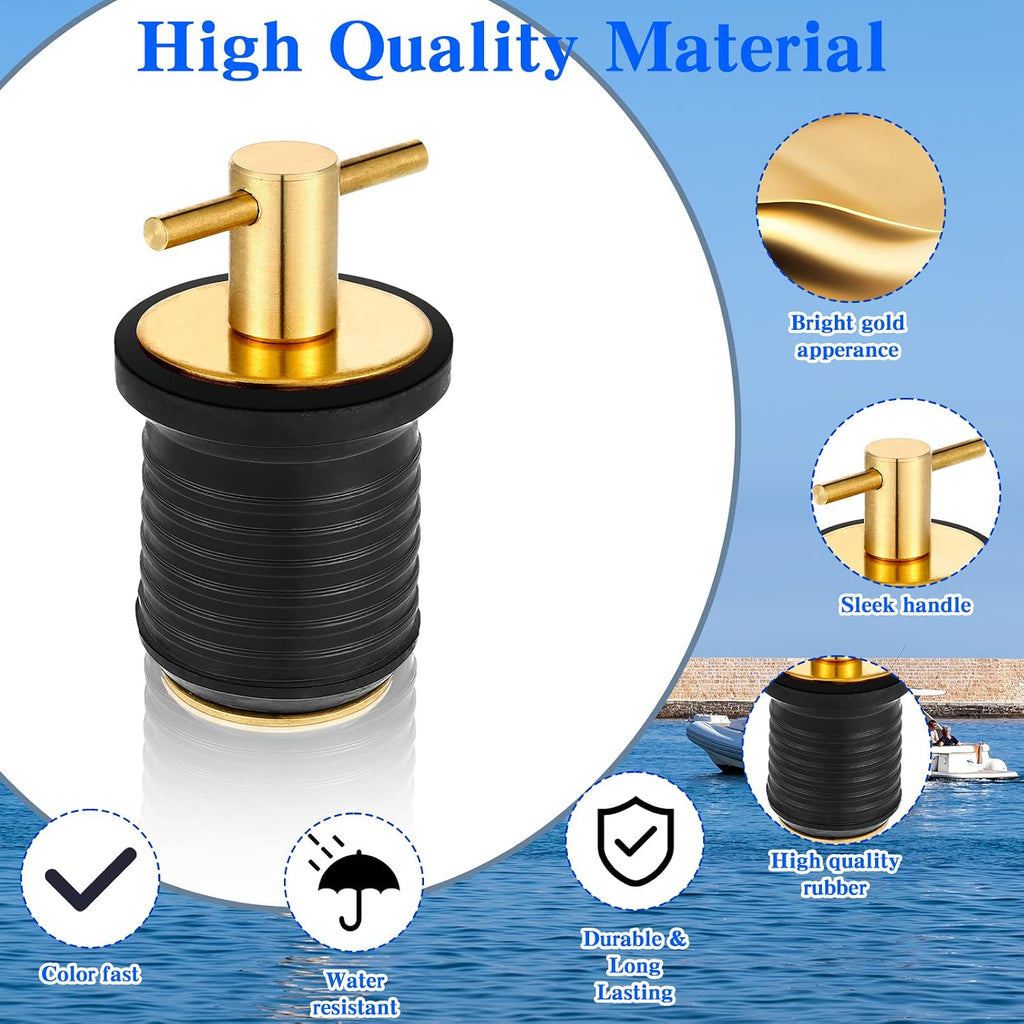 Amyhill 2 Pack Boat Drain Plugs T and O Handle