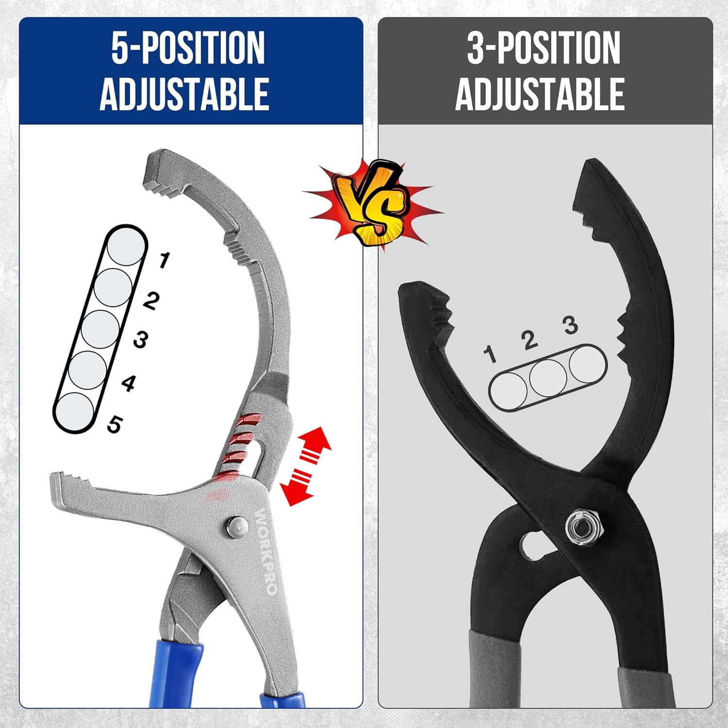Oil Filter Wrench Set, 9" & 12" Adjustable Oil Filter Removal Pliers Tools, Ideal for Engine Filters, Cars, and