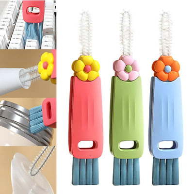 JOYSAND 3 in 1 Cup Lid Cleaning Brush,【New】 Cup Lid Gap Cleaning Brush Set, Crevice Cleaning Brush for Bottle Gap, 3 in 1 Multifunctional Cleaning Brush, Kitchen Cleaning Tools