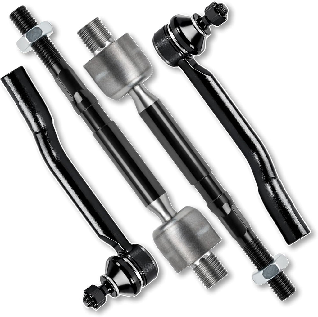 4PC Front Outer & Inner Tie Rod Compatible with Fit for Acura Integra, for Honda Civic Insight 2016 2017 2018 2019 2020 2021 2022 2023 2024 2025#OE EV801274 ES801251 ES801250
