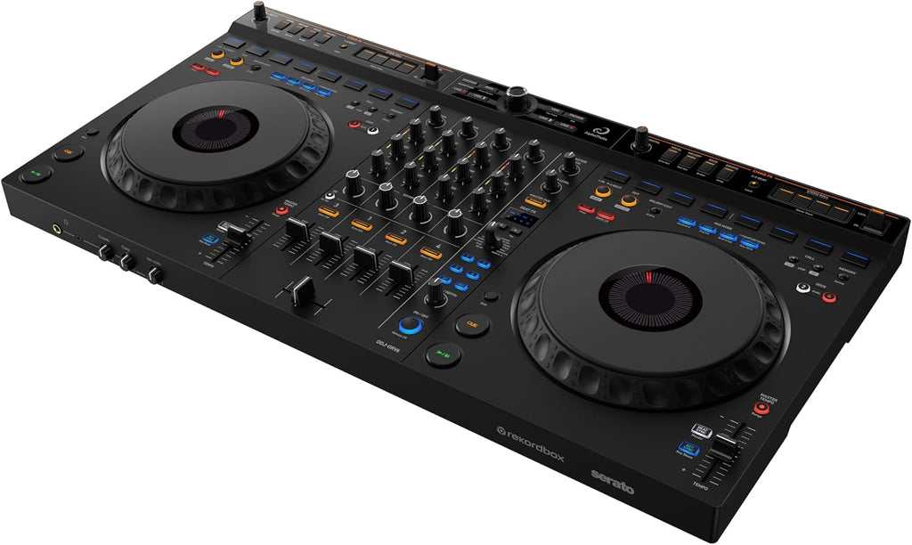 DDJ-GRV6 4-Channel DJ Controller, Groove Circuit, Black | Club-Standard Layout, Full-Size Jog Wheels, rekordbox and