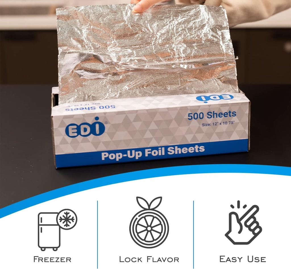 Heavy Duty Aluminum Foil - Pop Up Sheets (12" x 10.75", 500)