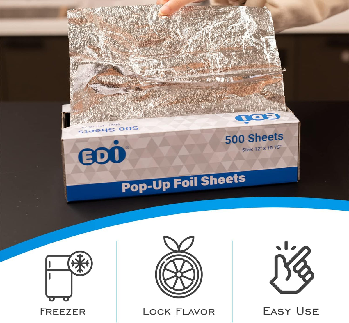 Heavy Duty Aluminum Foil - Pop Up Sheets (12" x 10.75", 500)