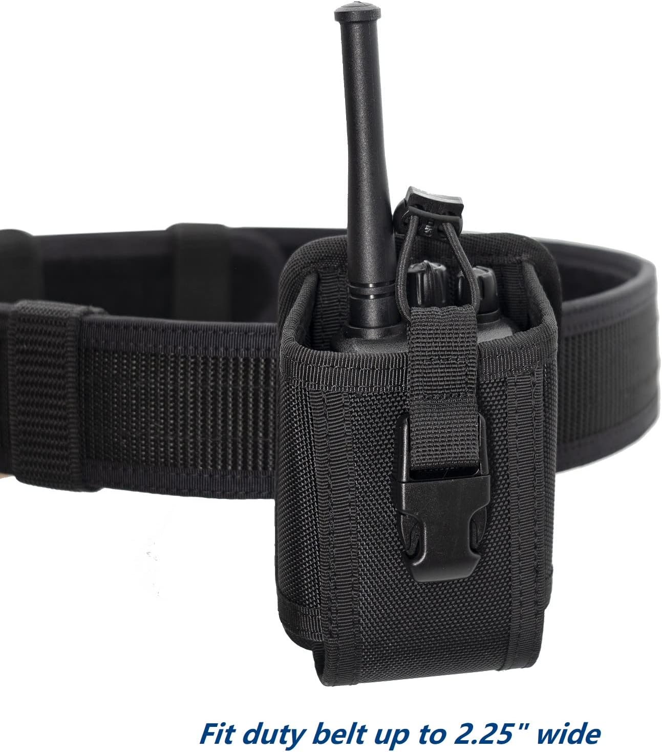 Universal Radio Holster Two Ways Radio Holder Walkie Talkies Pouch Tactical Nylon Case with MOLLE Strap Duty Belt