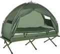 Camping Tent Cot 6-in-1 Folding Tent Cot Combo, with Mattress | Pillow, Sleeping Bag, Bed Cover, Roller Carrying Bag