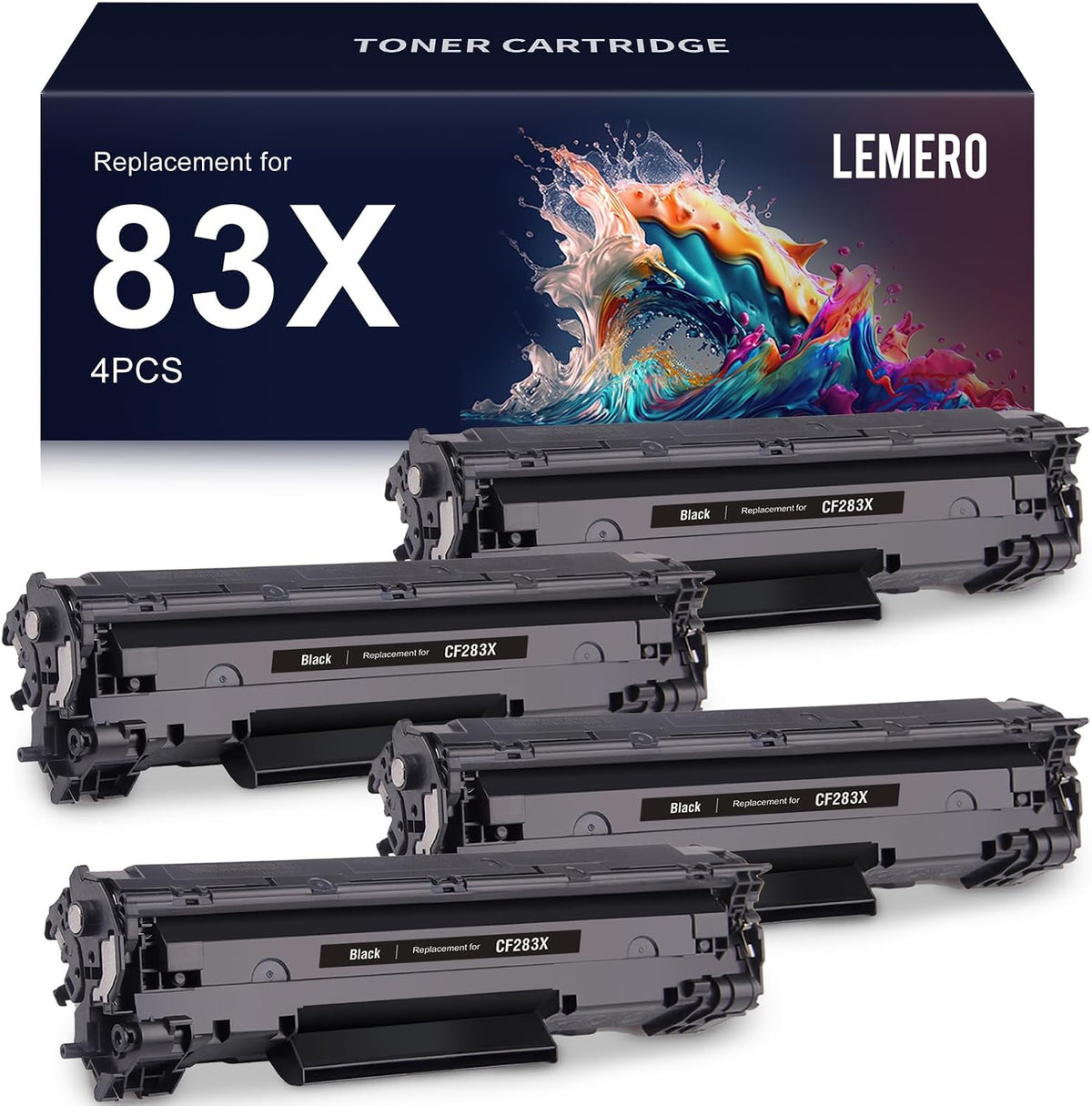 83X CF283X Black Toner Replacement with HP 83X CF283X Black Toner Cartridge | Compatible for HP LaserJet Pro M201dw
