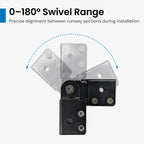 Ladder Rack Swivel End Splice Kit, Adjustable Angle, Black, 2-Pack