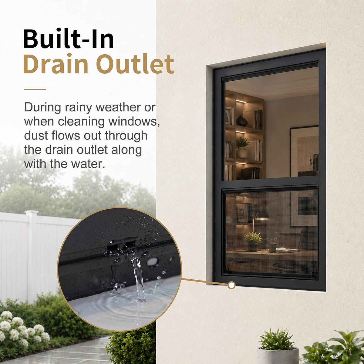 Vinyl Single Hung Sliding Window, 30" x 54" Black