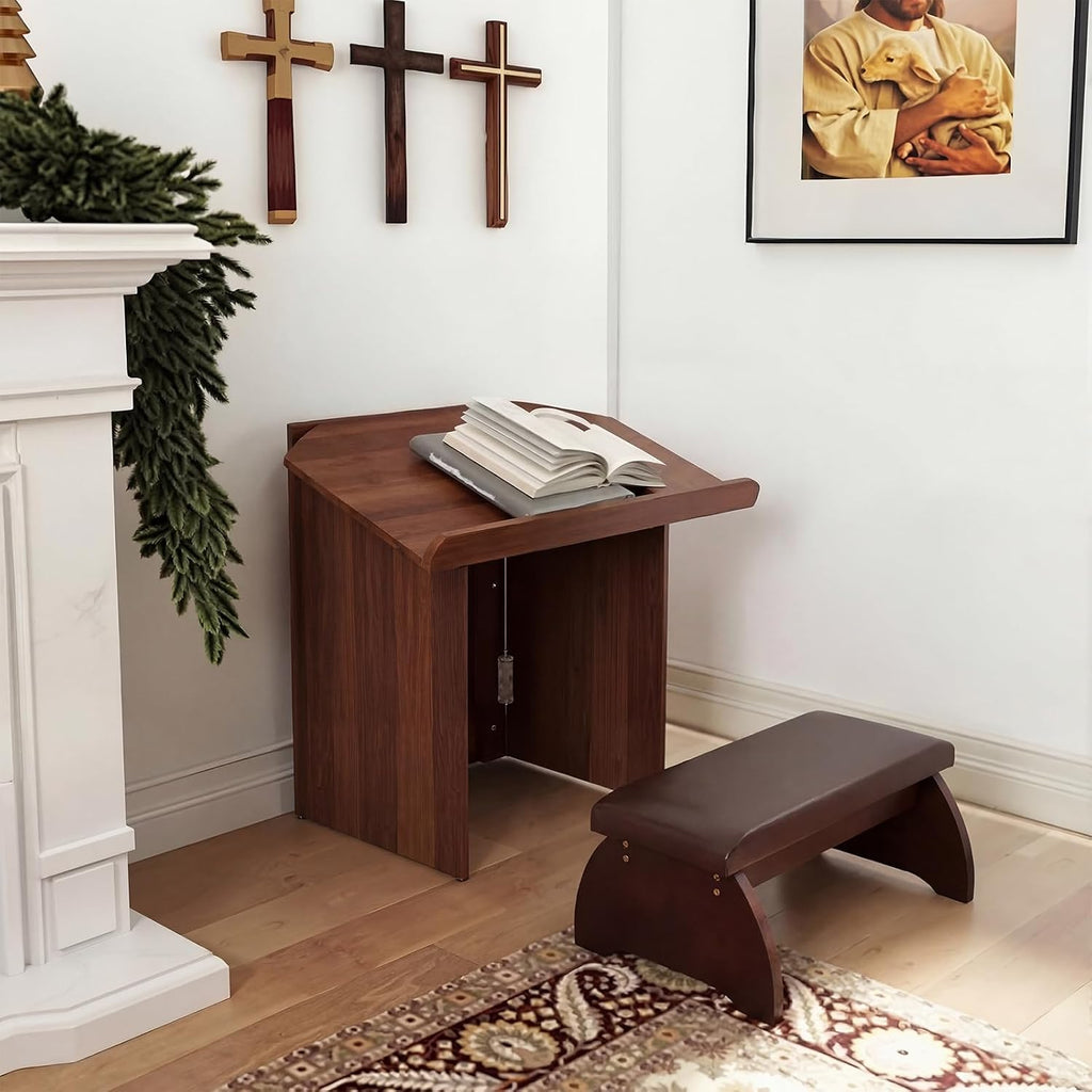Prayer Kneeler Bench, Wooden Kneelers for Praying