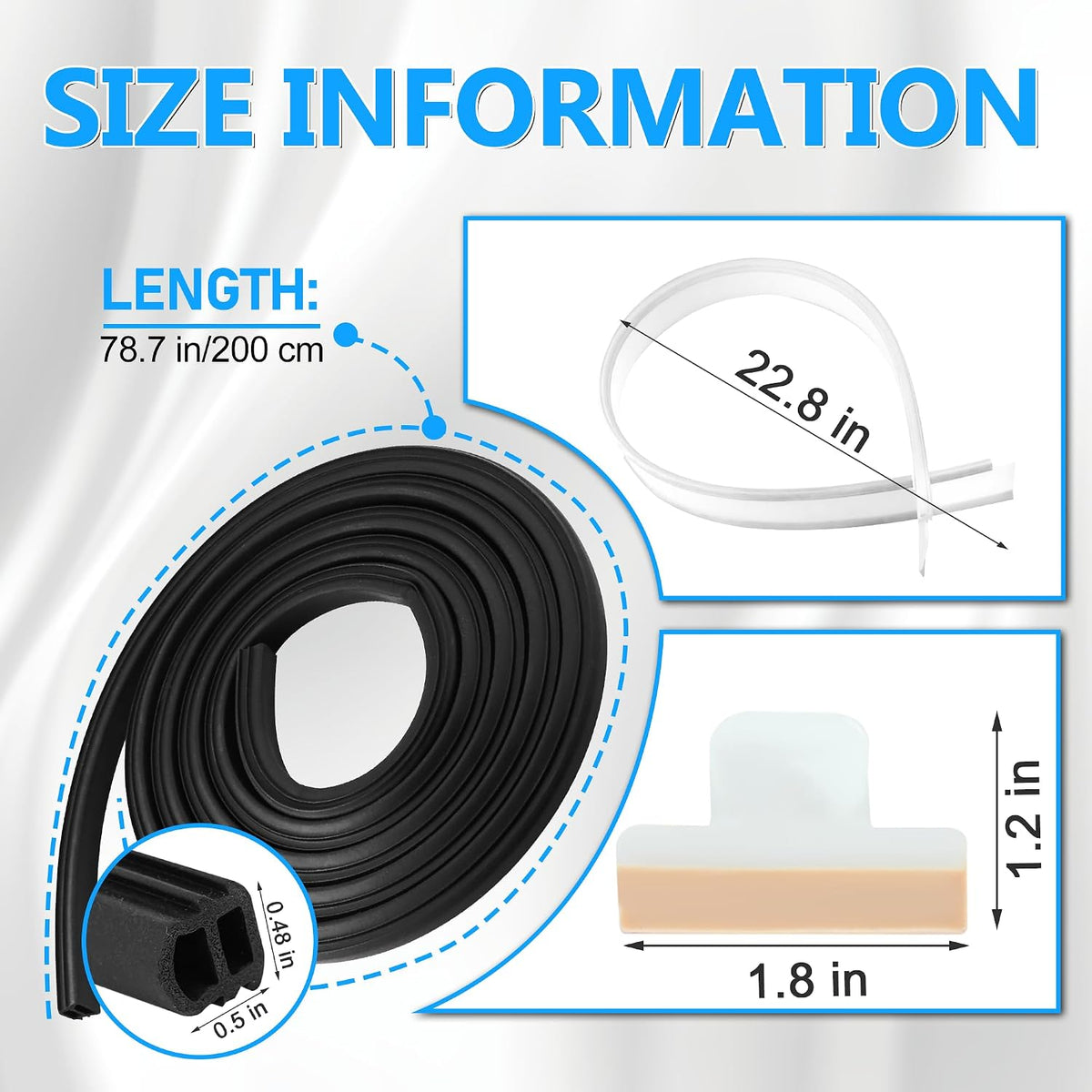 154827601 Dishwasher Door Seal Kit for Frigidaire Gallery Kenmore Dishwasher ffbd2411ns0a fgid2466qf4a fghd2465nf1 - Door Gasket Seal with 809006501 Bottom Gasket 154701001 Splash Shield - By Vypart