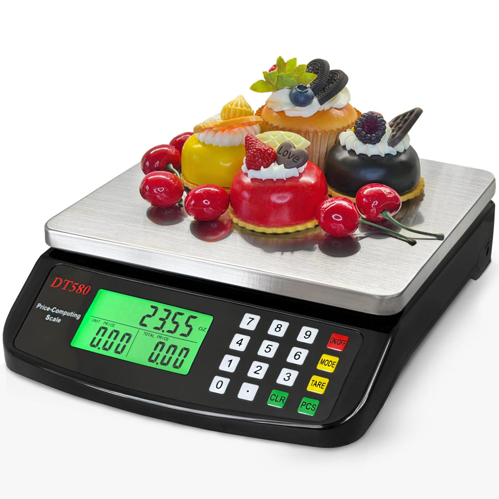 Large Digital Kitchen Scale 40kg/88lb Stainless Steel Price Computing Scale Counting Scale Deli Scale with LCD