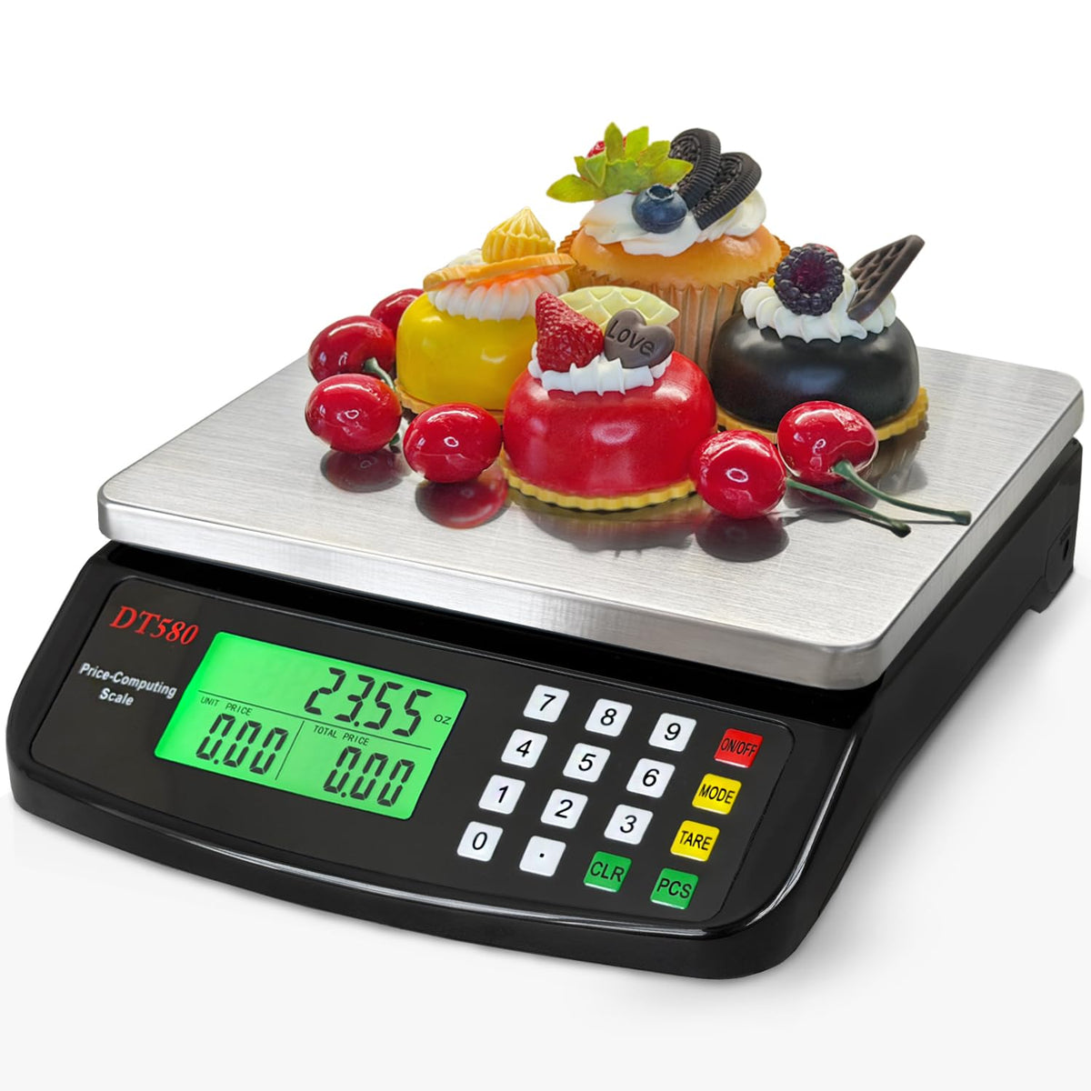 Large Digital Kitchen Scale 40kg/88lb Stainless Steel Price Computing Scale Counting Scale Deli Scale with LCD