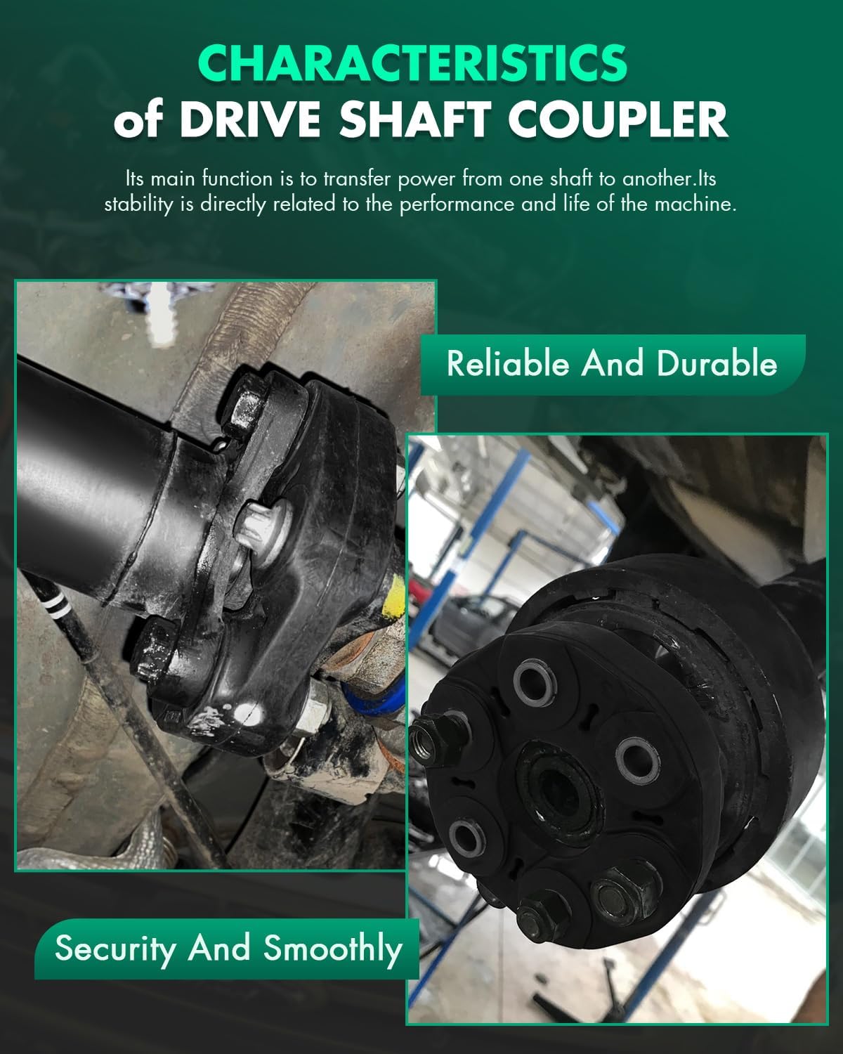SCITOO Driveshaft Drive Shaft Coupler Flex Joint Shaft Coupling (with Bolt)