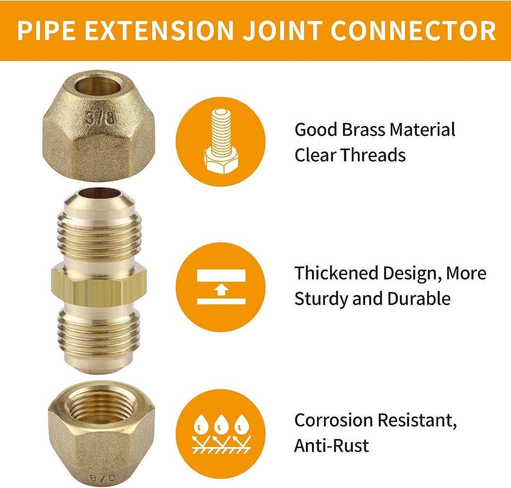3/8 Inch AC Copper Pipe Extension Connector for Line Repair