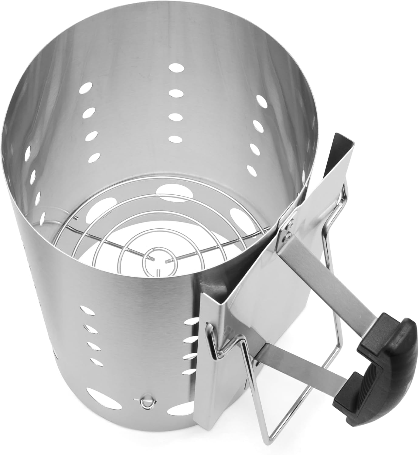 Stainless Steel Charcoal Chimney Starter – Perfect for Binchotan Charcoal & All Lump Charcoals and Briquettes, Built