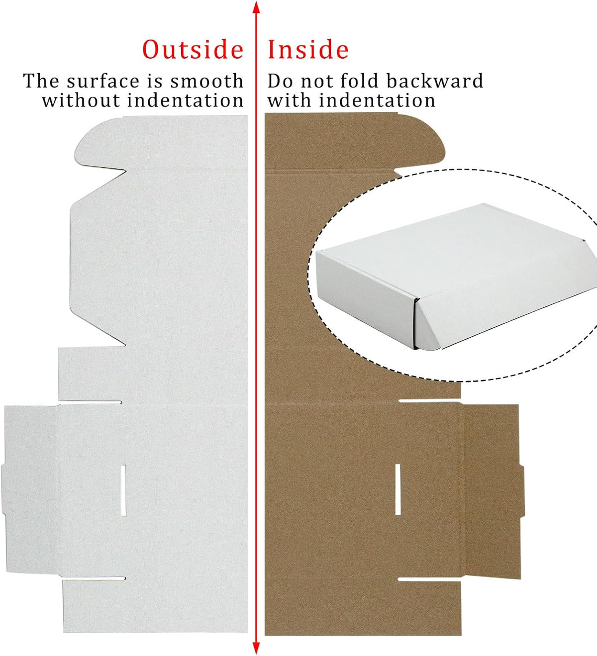 50 Pack 9x6x2 Inches Small Shipping Boxes, White Corrugated Cardboard Boxes, Moving Mailing Packing Box