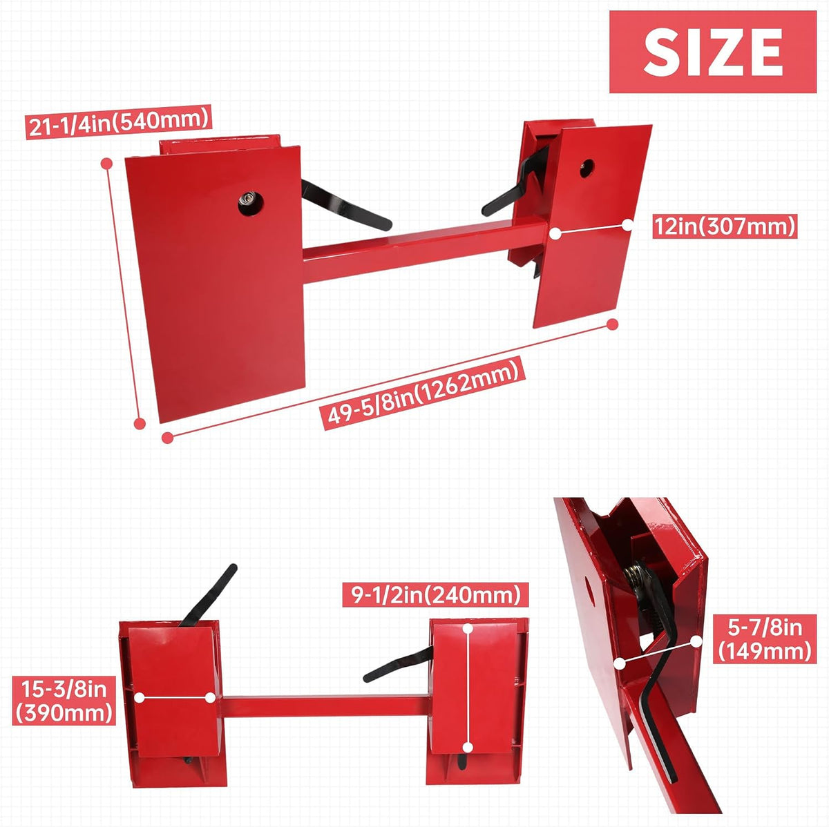 Skid Steer Quick Tach Conversion Adapter | Compatible with Bobtach Kubota Latch Boxes Universal Blank QTA Capacity;