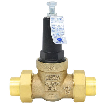 Zurn Wilkins 34-20XLDUC 3/4" 20XL Pressure Reducing Valve (Double Union Copper Sweat x Copper Sweat)