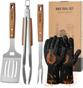 5 Pcs Stainless Steel Grill Tool Set Griddle Accessories