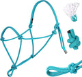 Rope Halter for Horses - Super Sturdy Training Halter with 2 Knot 1/4" Stiff Cord