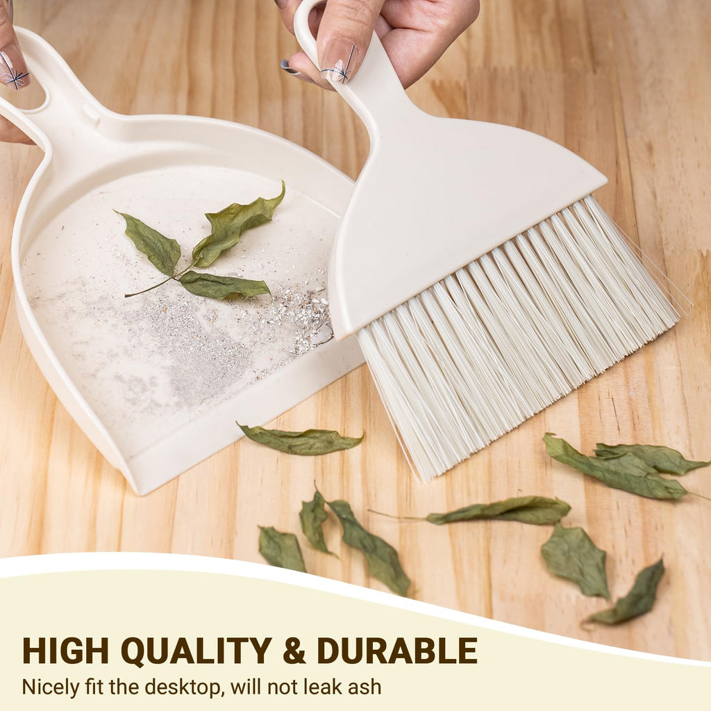 2PCS Small Dust Pan and Brush Set, Mini Broom Dustpan Kit