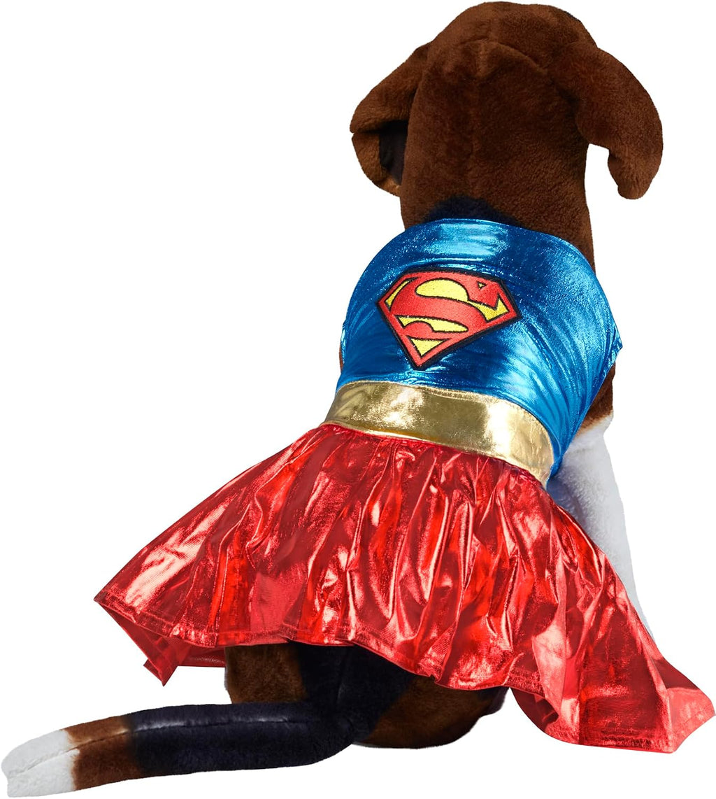 DC Comics Superheroes: Supergirl Pet Costume for For Dogs or Cats by Rubies, XL