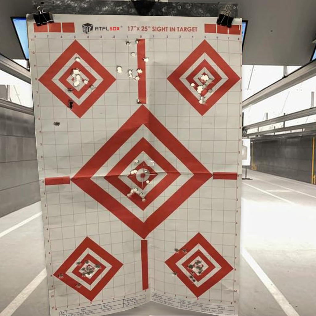 Sight in Shooting Range Paper Target, 17X25 Inch Paper Shooting Targets Suitable for Handgun, Rifle, Pellet Gun