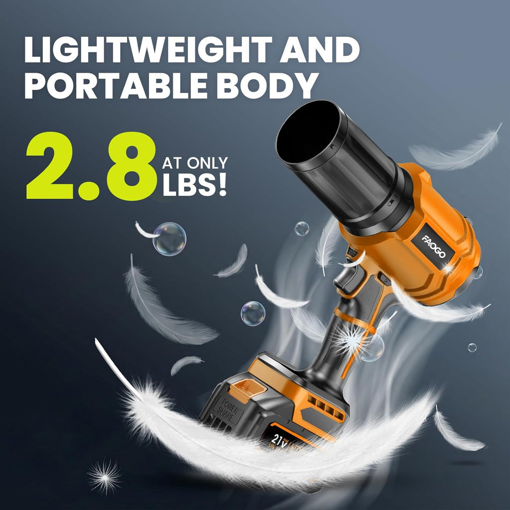 Cordless Leaf Blower with 2 Batteries & Charger - 990,000 RPM Electric Handheld Blower, Lightweight, Double Run Time