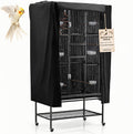 Universal Bird Cage Cover, Black Good Night Parrot Cage Cover