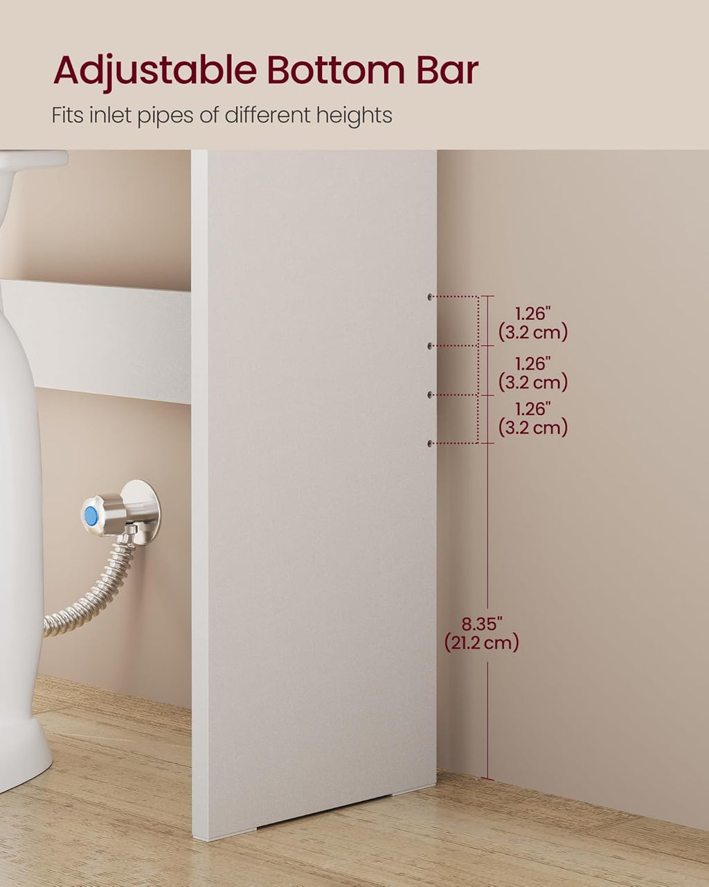 Over the Toilet Storage Cabinet, Adjustable Shelves, Space-Saving | Bathroom storage cabinet with doors, Modern