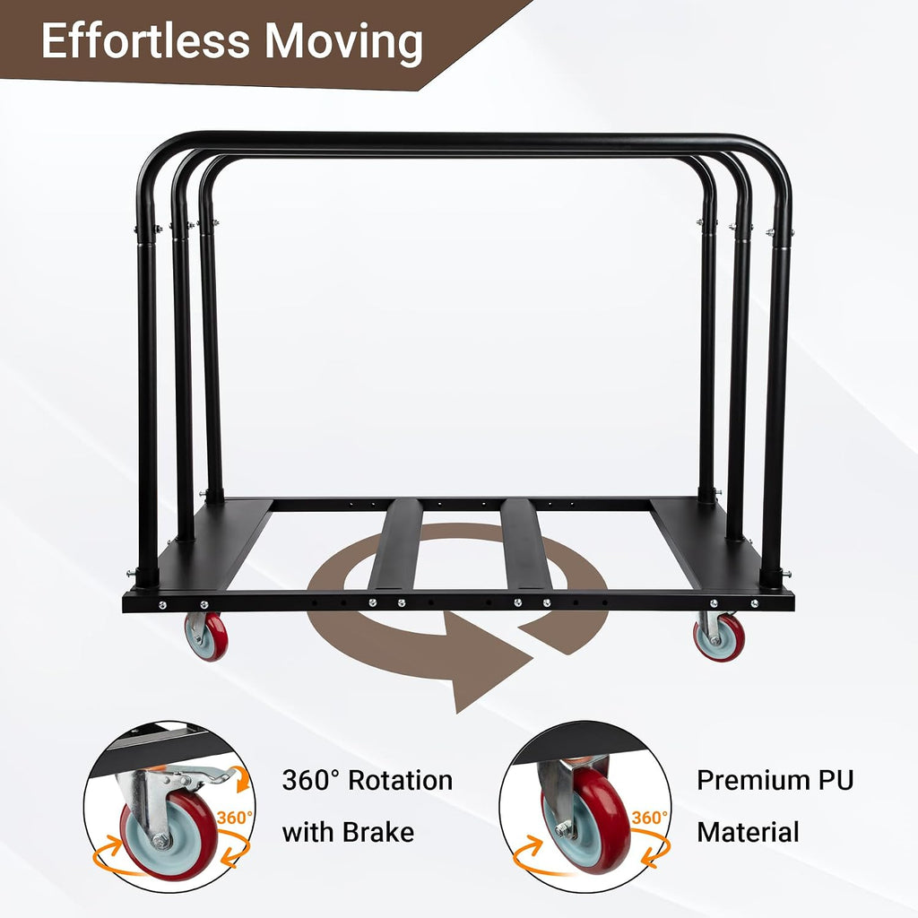 Folding Table Cart, 1800 Heavy Duty Drywall Dolly Cart