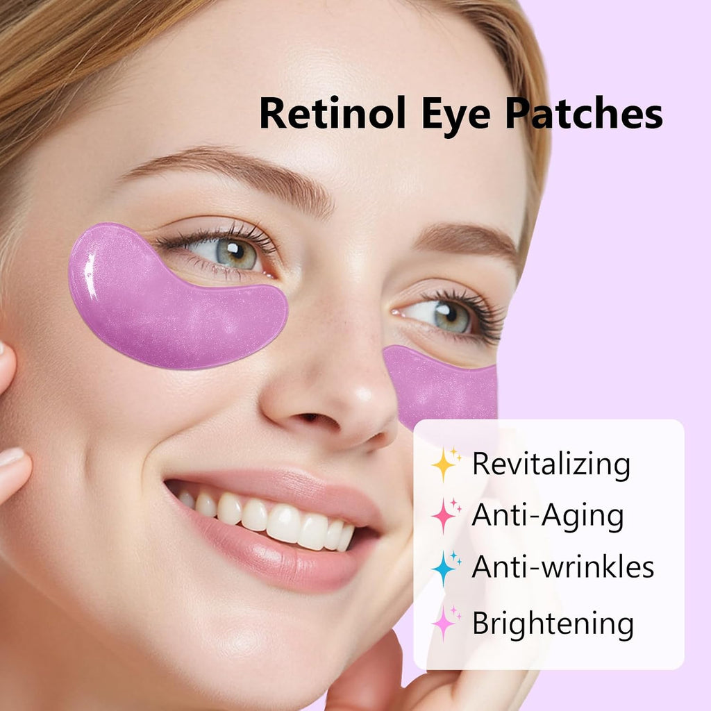 Under Eye Patches, 30 Pairs Retinol Eye Mask, Collagen Eye Patches Pad For Dark Circles & Puffy Eyes Dark Circles and