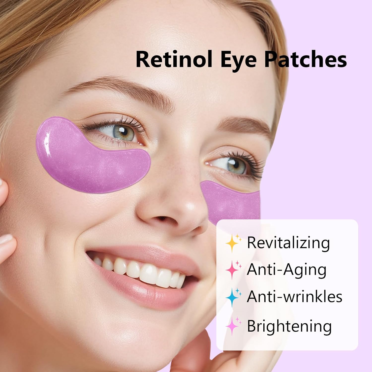 Under Eye Patches, 30 Pairs Retinol Eye Mask, Collagen Eye Patches Pad For Dark Circles & Puffy Eyes Dark Circles and