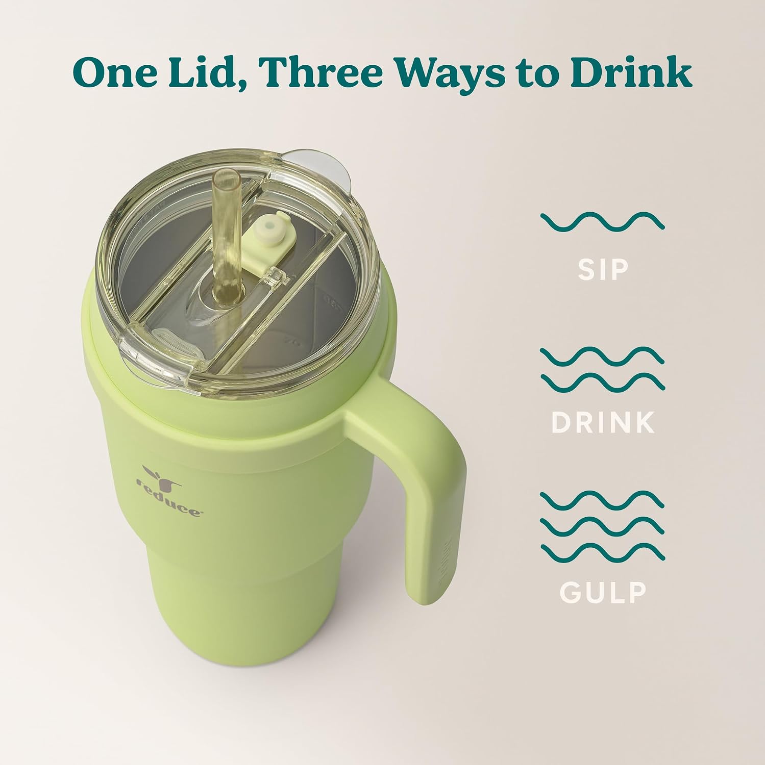 40 oz Stainless Steel Tumbler with Handle - Dual-Wall Vacuum Insulated Travel Mug, Sweat-Proof Lid & Reusable Straw