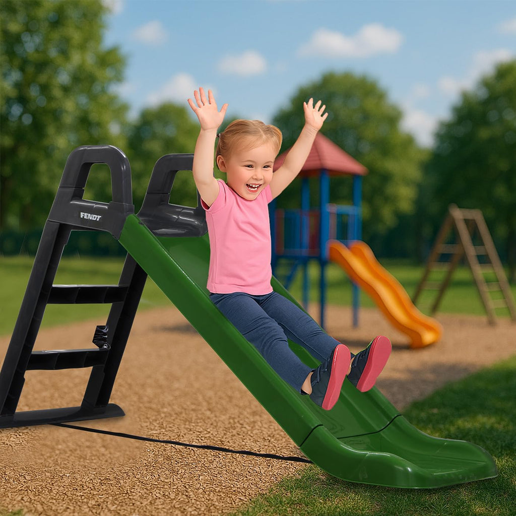 Fendt 460354 Slide Made of Robust Plastic, Slide Spout for Gentle Landings, Wide Steps and Safety Handles